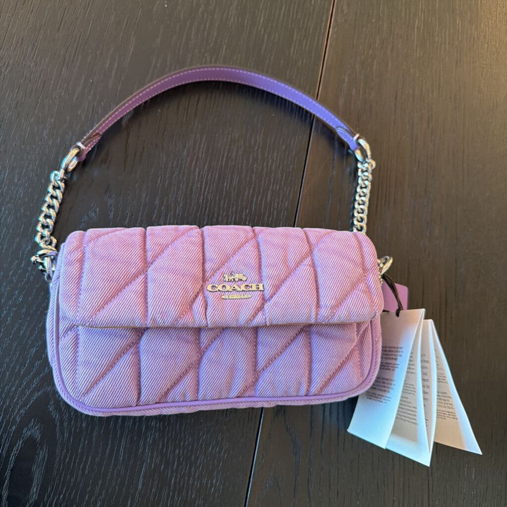 Coach Hailey Quilted Denim Flap Crossbody