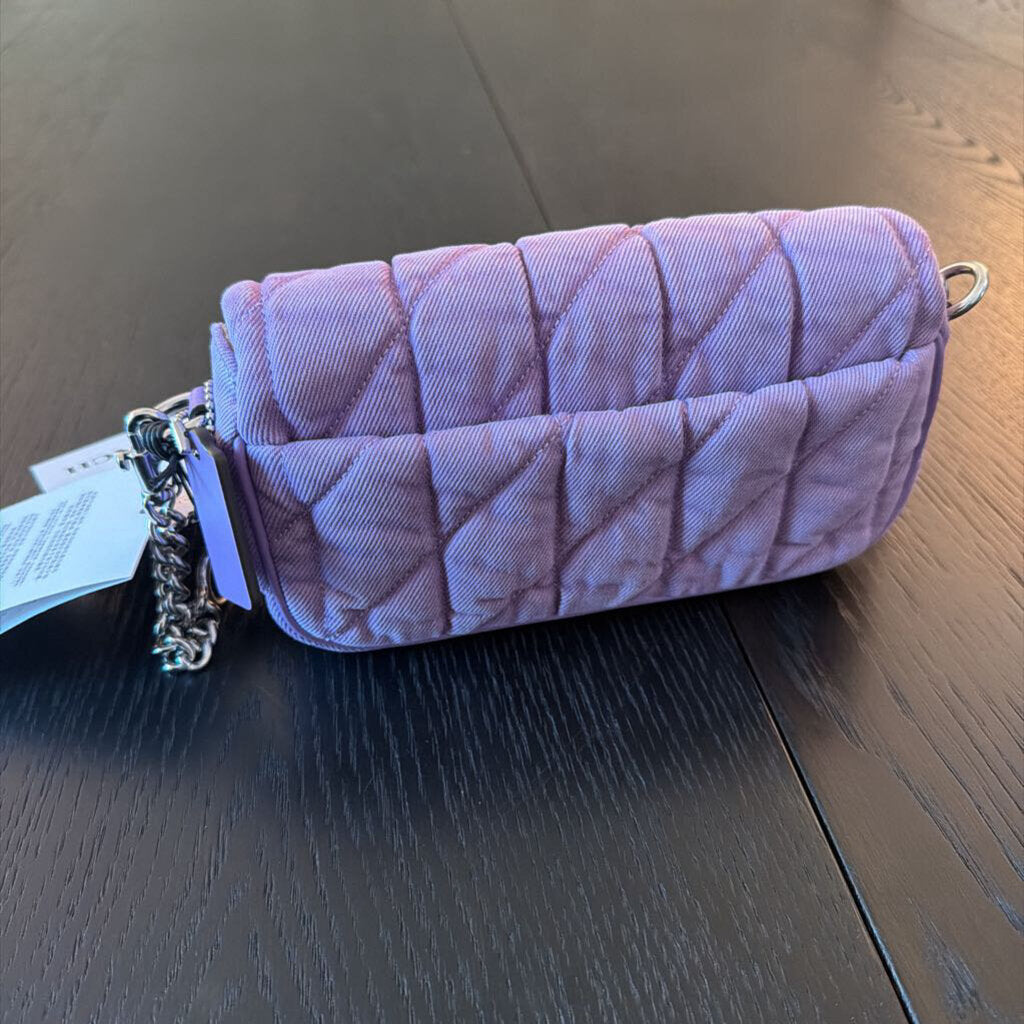 Coach Hailey Quilted Denim Flap Crossbody