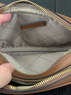 Michael Kors Pebbled Dbl Zip Camera Bag
