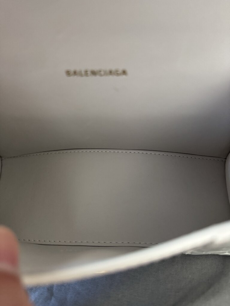 Balenciaga Crocodile Embossed Hourglass Top Handle Bag