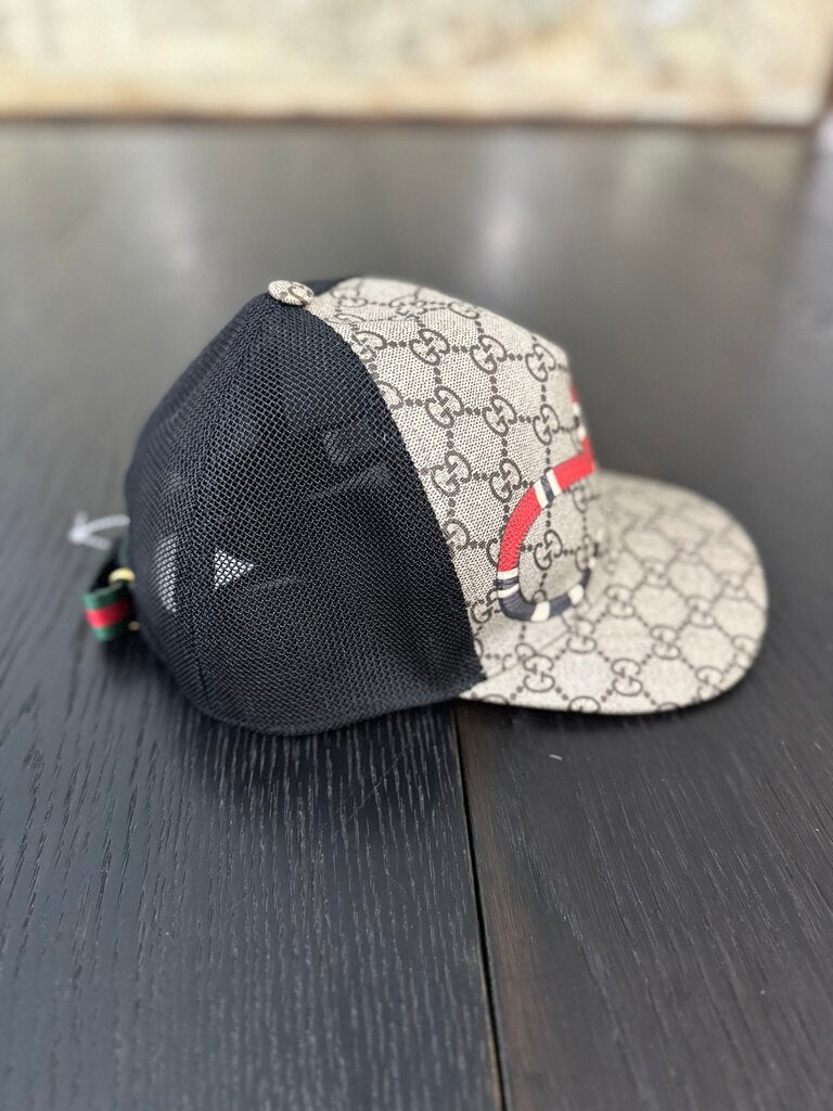 Gucci Adjustable Snake Monogram Cap