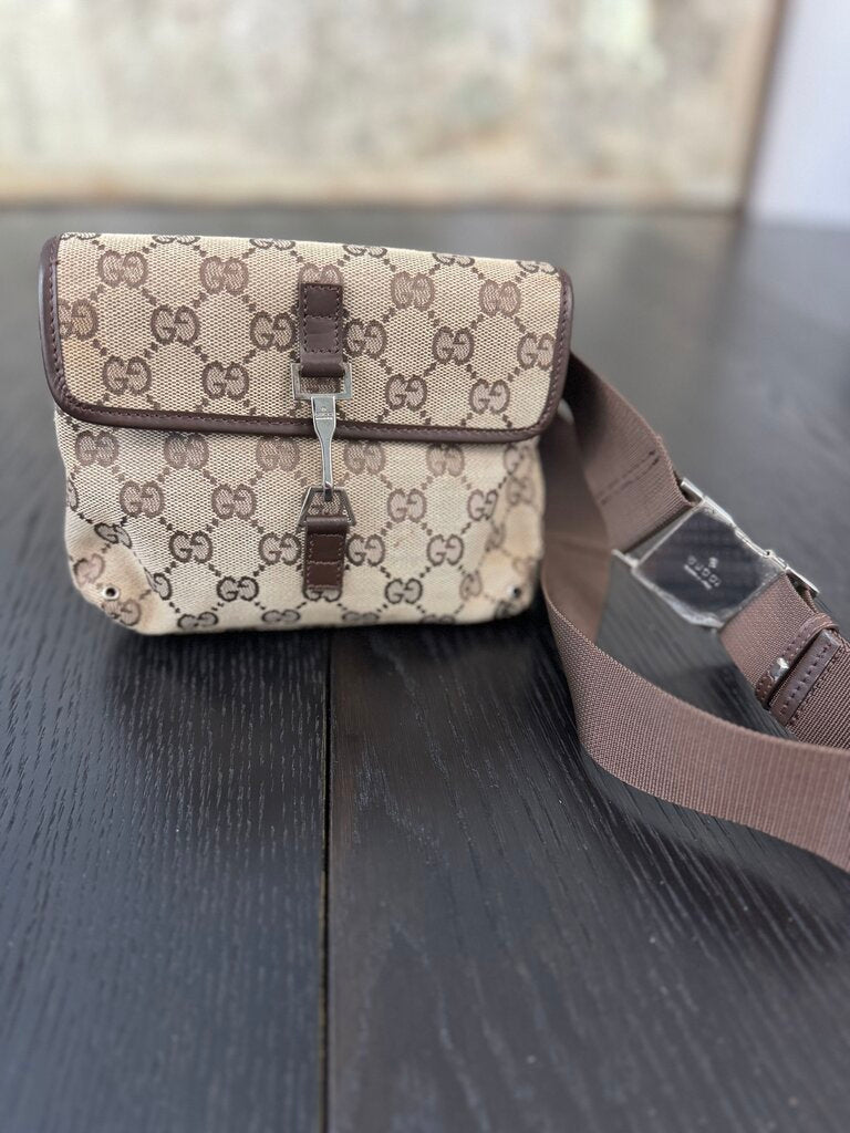 Gucci Monogram Canvas Bree Waist Belt