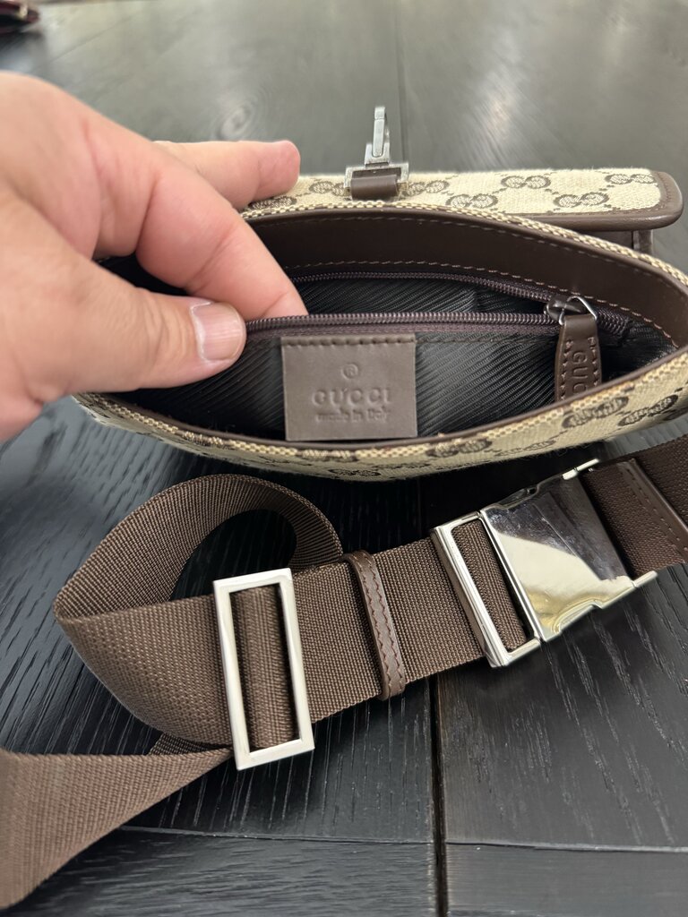 Gucci Monogram Canvas Bree Waist Belt