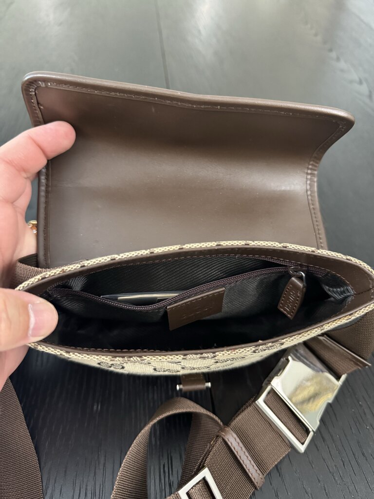 Gucci Monogram Canvas Bree Waist Belt