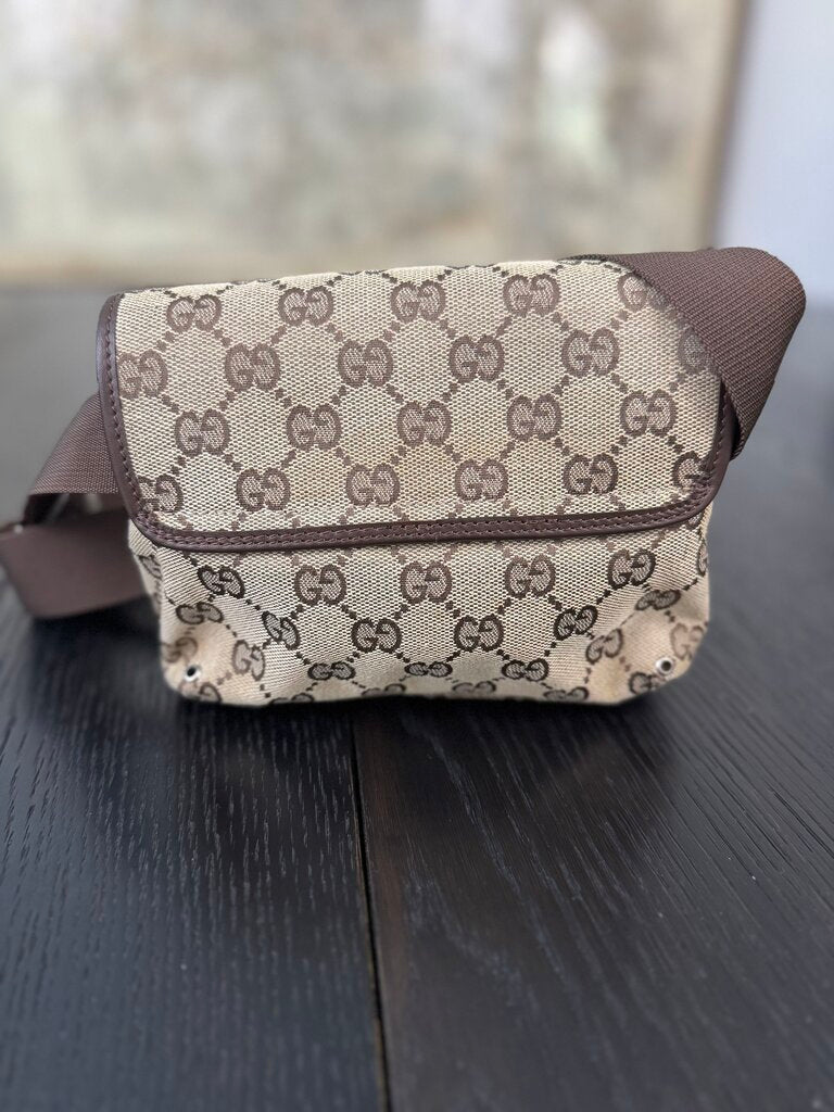 Gucci Monogram Canvas Bree Waist Belt