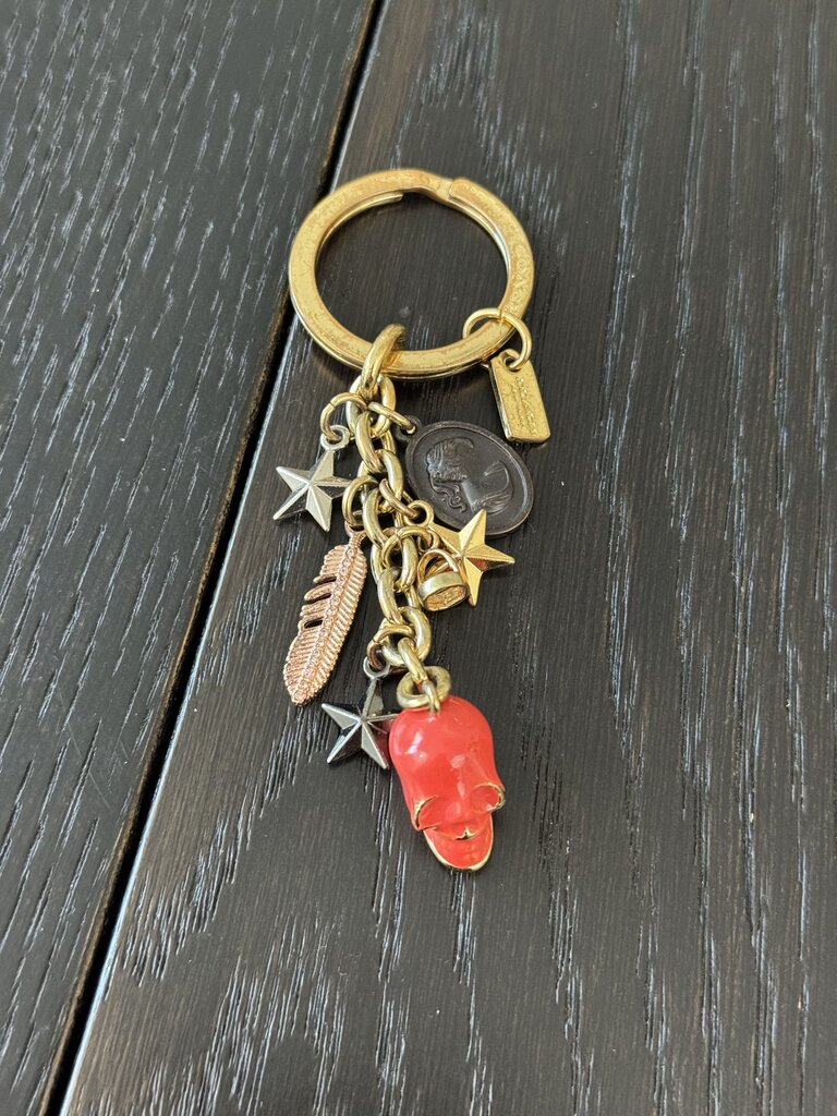 Coach Skull Keychain