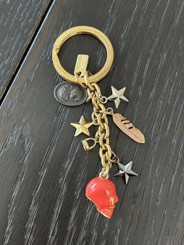 Coach Skull Keychain