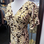10 L/S Patterned Wrap Dress