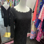 10 L/S Lace Solid Dress