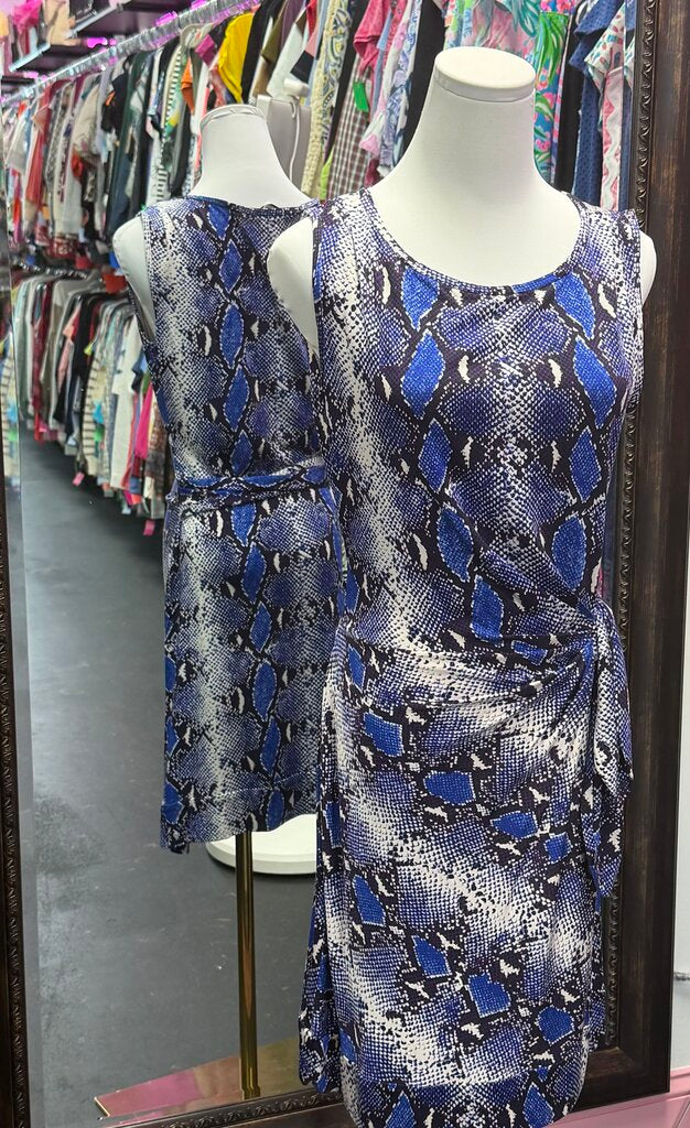 10 Tank Dress Reptile Pattern gathered Hip Detail