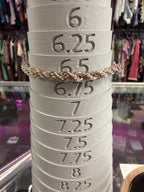 18 KGY & 925 Twist Chain Bracelet 7'