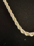 18 KYG & 925 Twist Rope Chain Necklace 24'