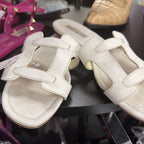 8/39 Manolo Blahnik Slide On Leather Shoe