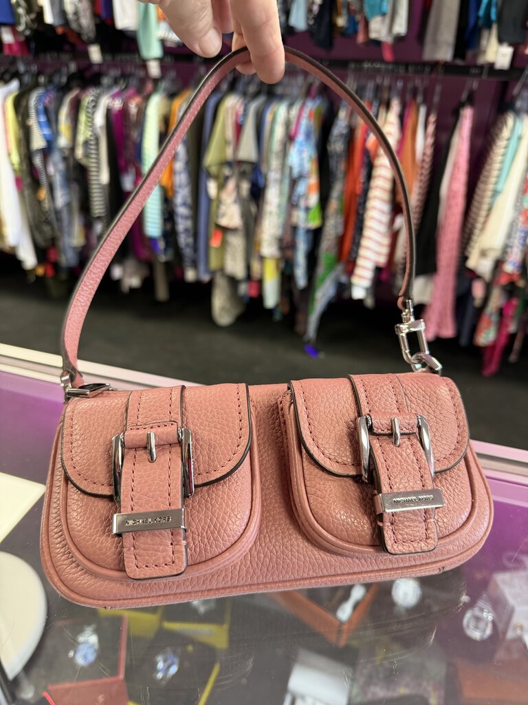 Michael Kors Pebbled Leather Zoe Shoulder Bag