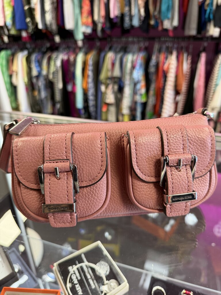 Michael Kors Pebbled Leather Zoe Shoulder Bag