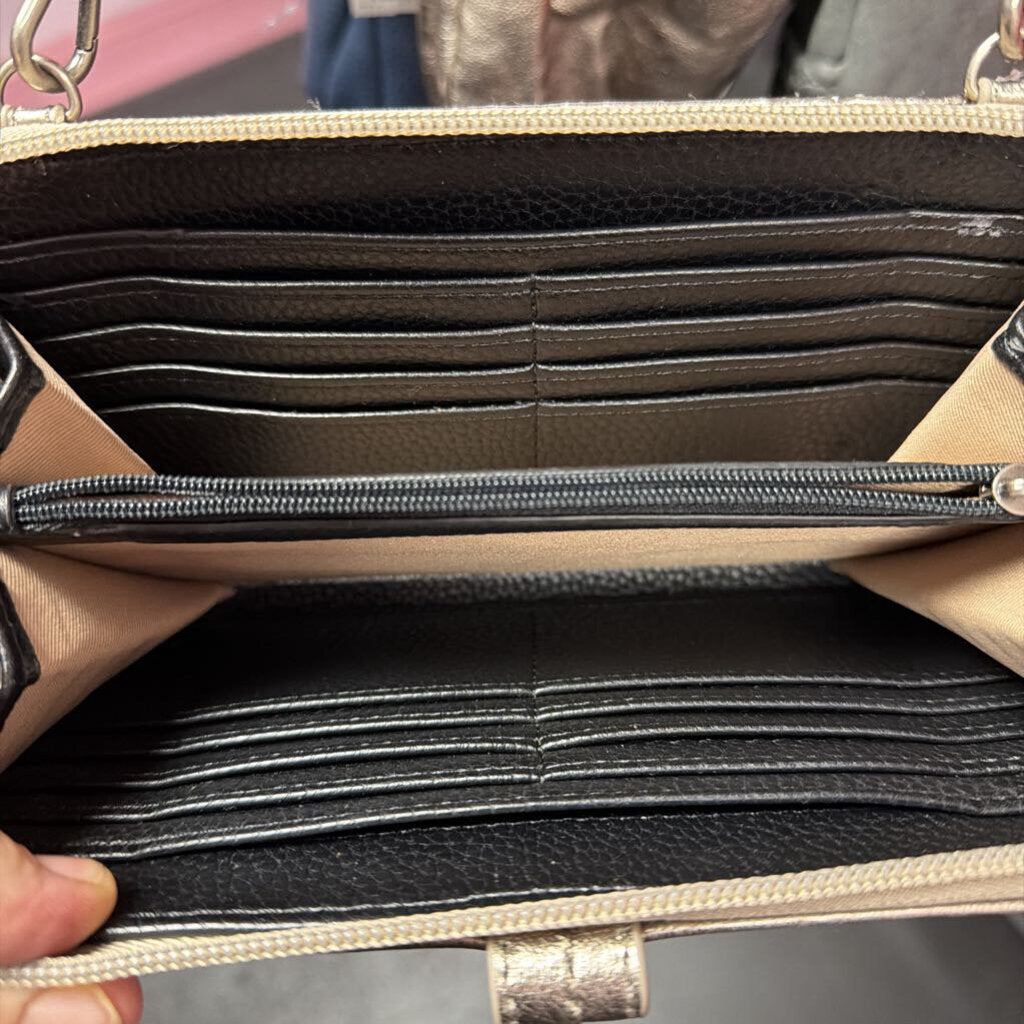 The Sak Metallic wallet cross body