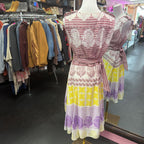 12 DVF Patterned Wrap Tie Waist Dress