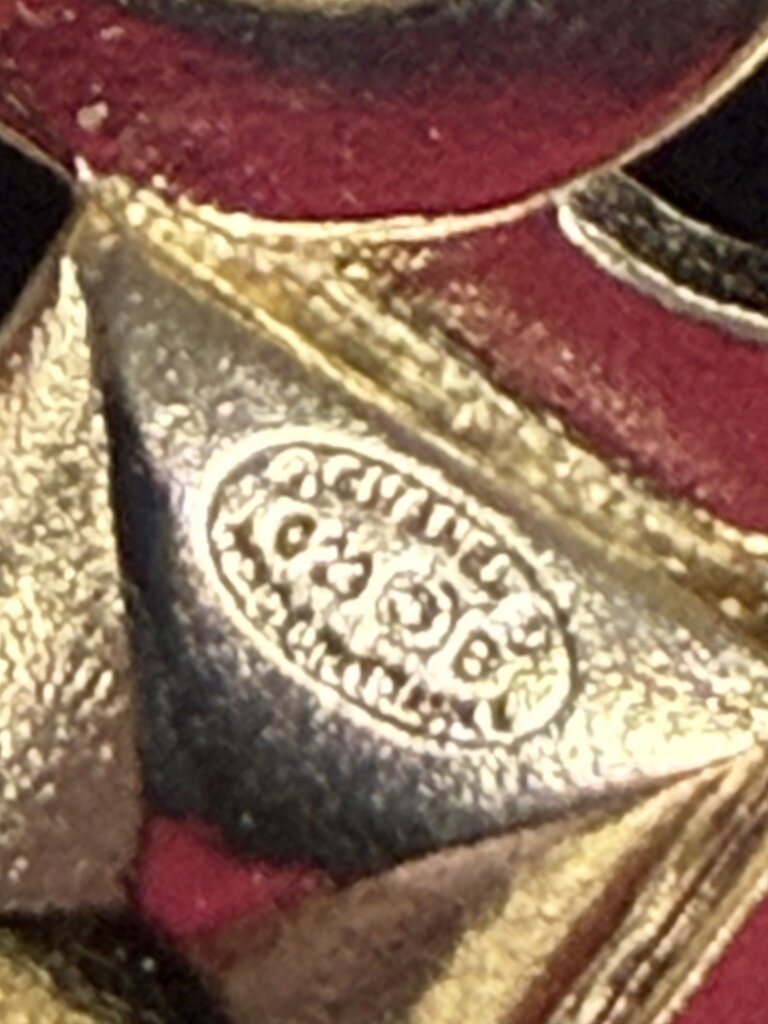 Chanel 23B Dangle Logo Multi colored Gem Stone Earring