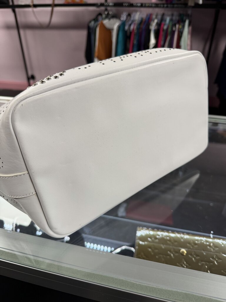 Chanel Beige Calfskin CC Eyelets Shopping Tote