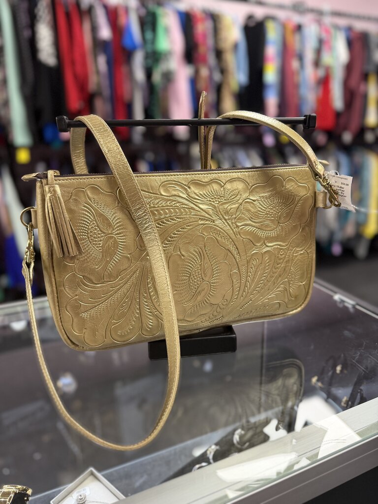 Mariana Muller Tooled Leather Crossbody By Mexican Designer PEG