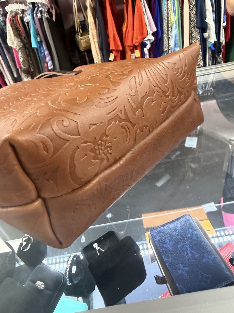 Portland Leather Meadow Tooled Leather Tote