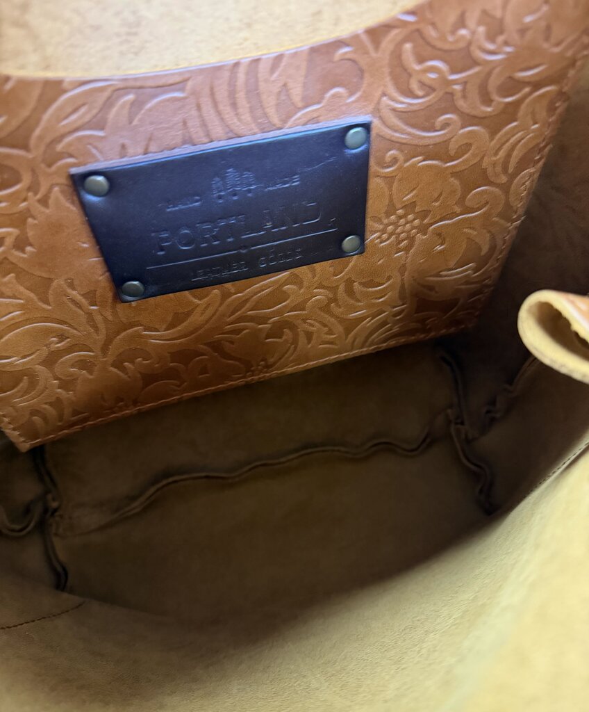 Portland Leather Meadow Tooled Leather Tote
