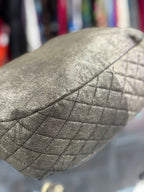 Jimmy Choo Metallic Silver Biker Boho Chain Shoulder Bag