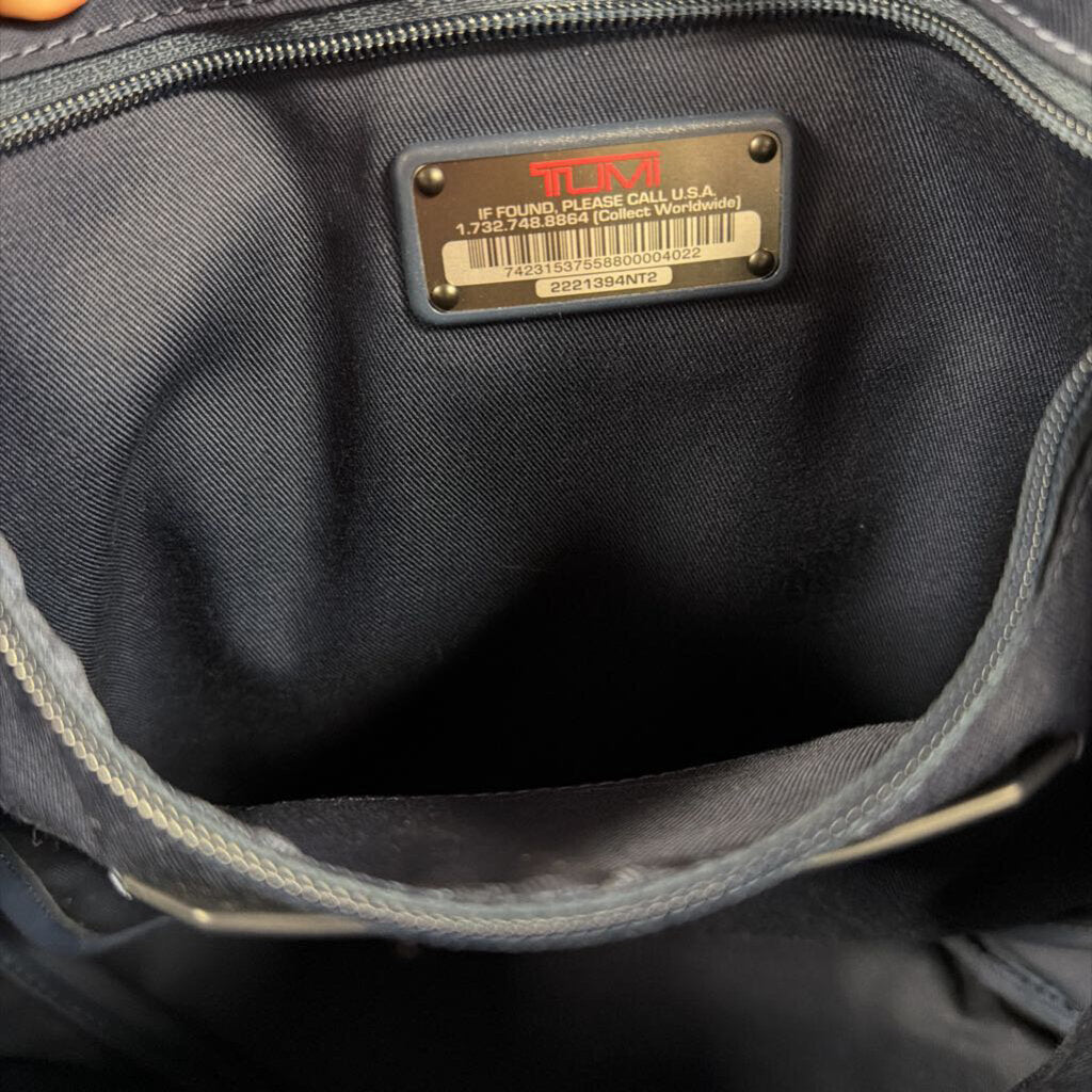 TUMI X ORLEBAR Tote Bag white navy Thick Rubber Material Removable Initial Plate