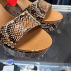 10M Vince Camuto Reptile Print Ankle Strap Peep Toe Sandal