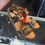 10M Vince Camuto Reptile Print Ankle Strap Peep Toe Sandal