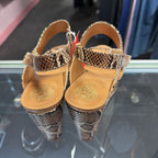 10M Vince Camuto Reptile Print Ankle Strap Peep Toe Sandal