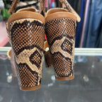 10M Vince Camuto Reptile Print Ankle Strap Peep Toe Sandal