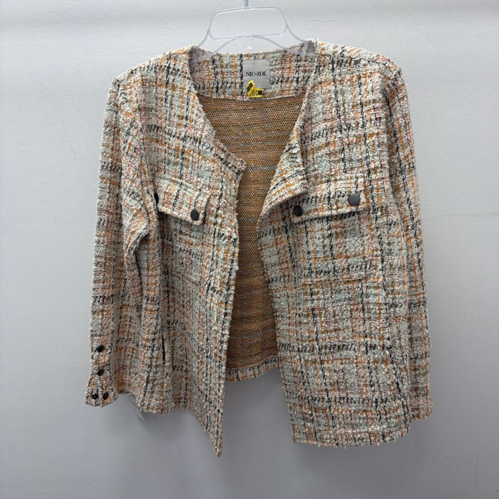 LG L/S Femme Plaid Stips Jacket
