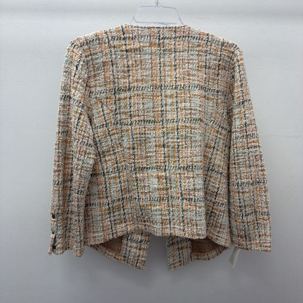 LG L/S Femme Plaid Stips Jacket