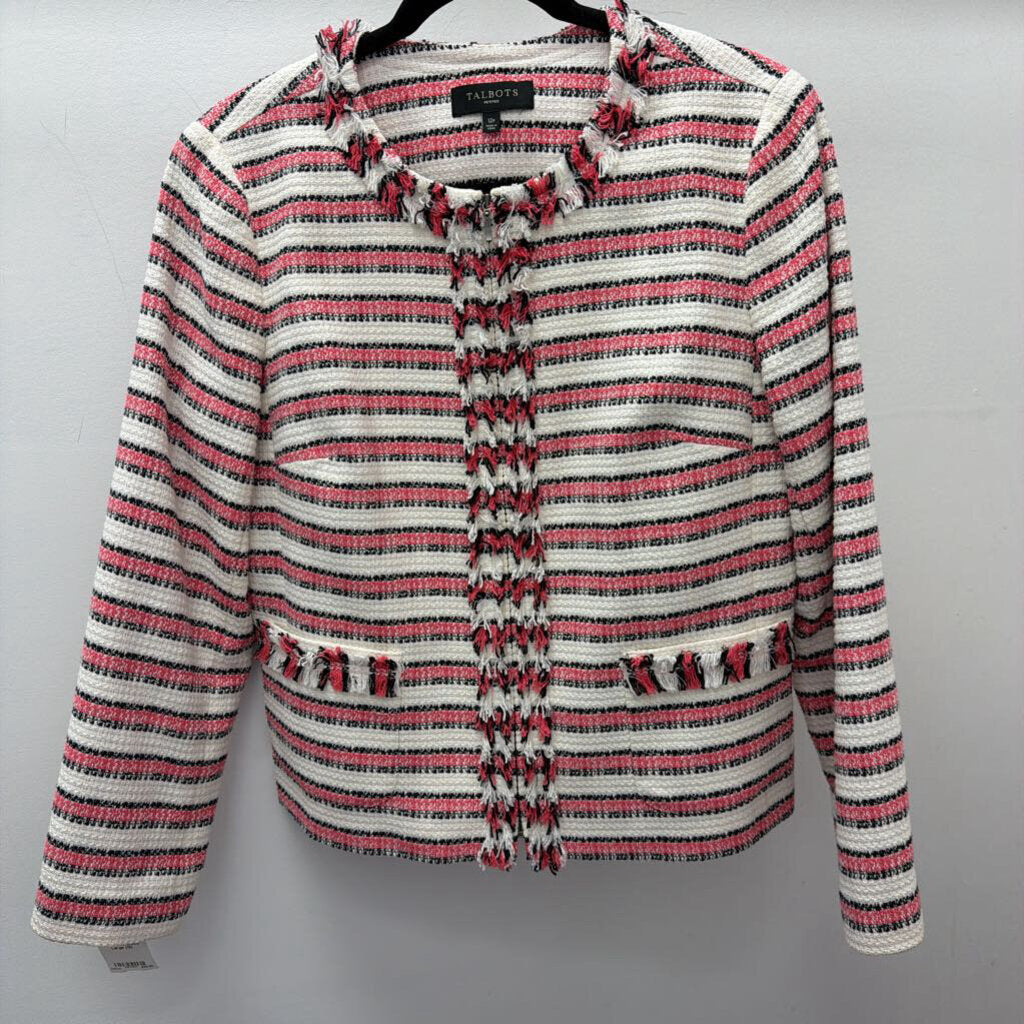 LG (12) Striped Fringe tweed Blazer