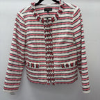 LG (12) Striped Fringe tweed Blazer