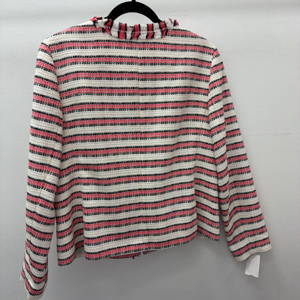 LG (12) Striped Fringe tweed Blazer