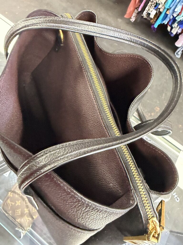 Coach Lora Carryall Shoulder Bag Tote Black Leather Suede Preppy Classic 89486