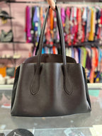 Coach Lora Carryall Shoulder Bag Tote Black Leather Suede Preppy Classic 89486