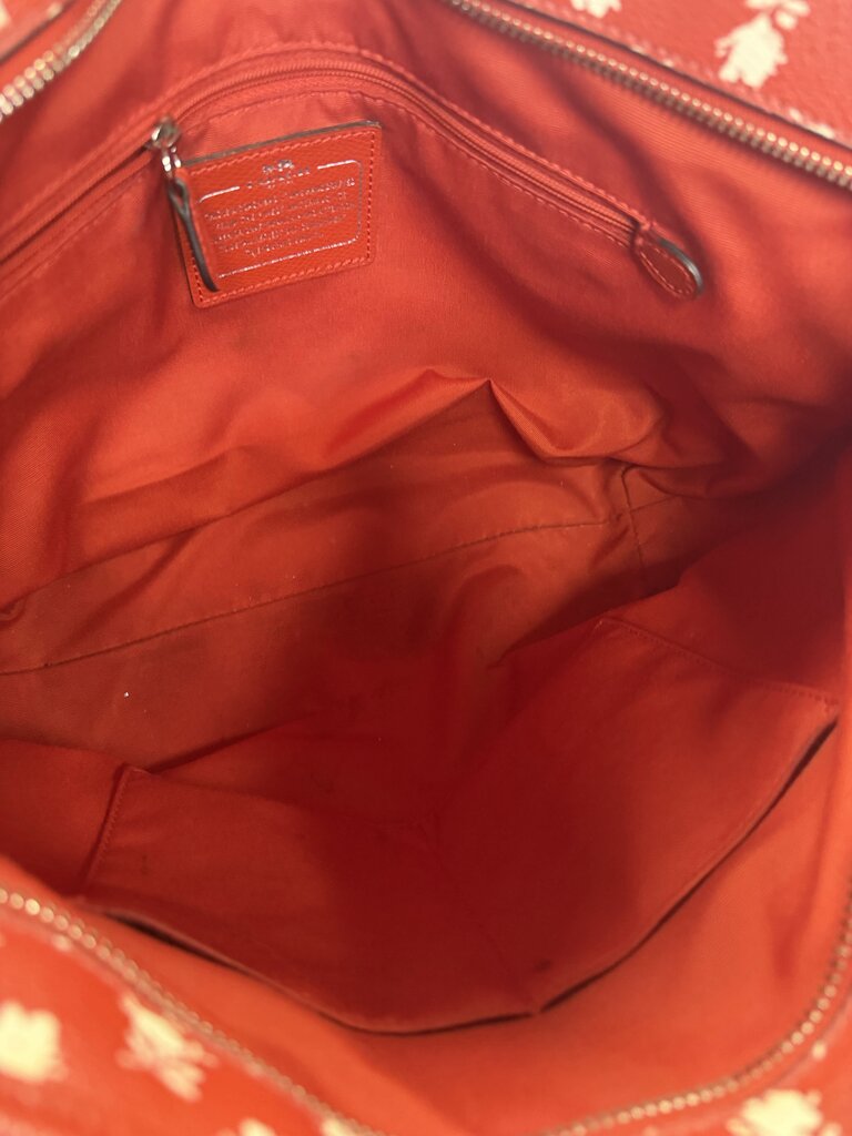 Coach Badlands Floral City Zip Close Tote Coated Canvas