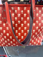 Coach Badlands Floral City Zip Close Tote Coated Canvas