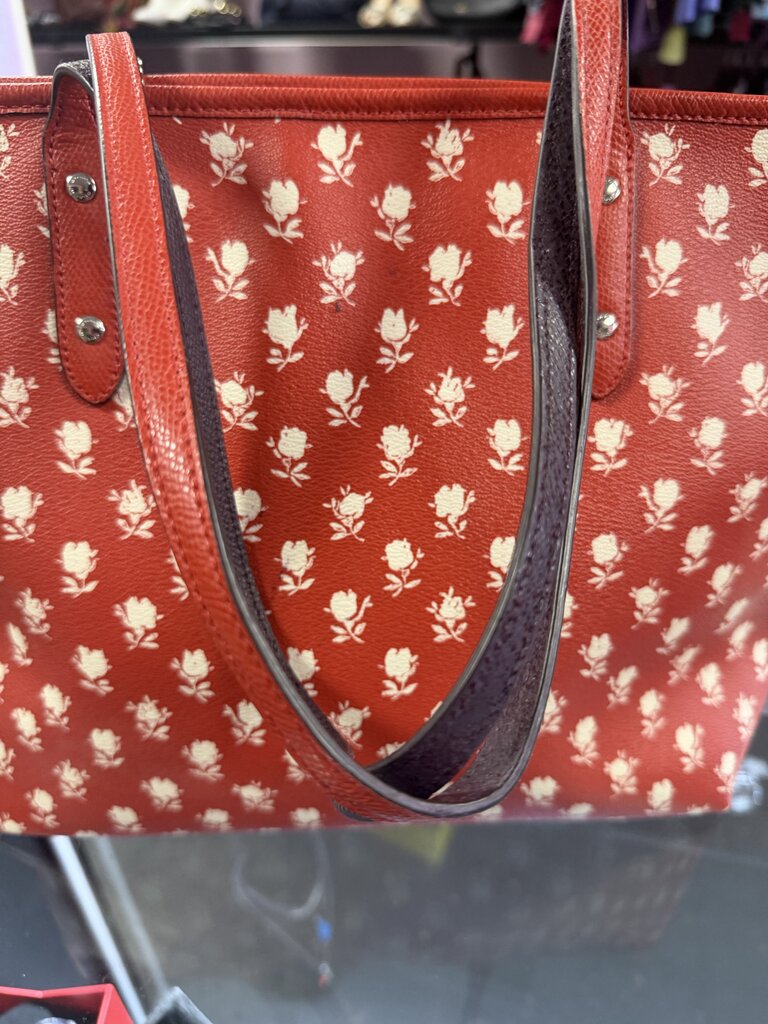 Coach Badlands Floral City Zip Close Tote Coated Canvas