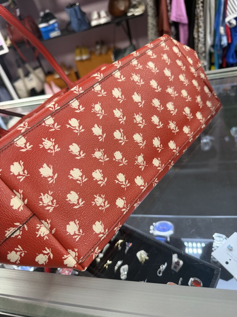 Coach Badlands Floral City Zip Close Tote Coated Canvas