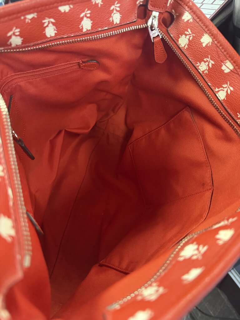 Coach Badlands Floral City Zip Close Tote Coated Canvas
