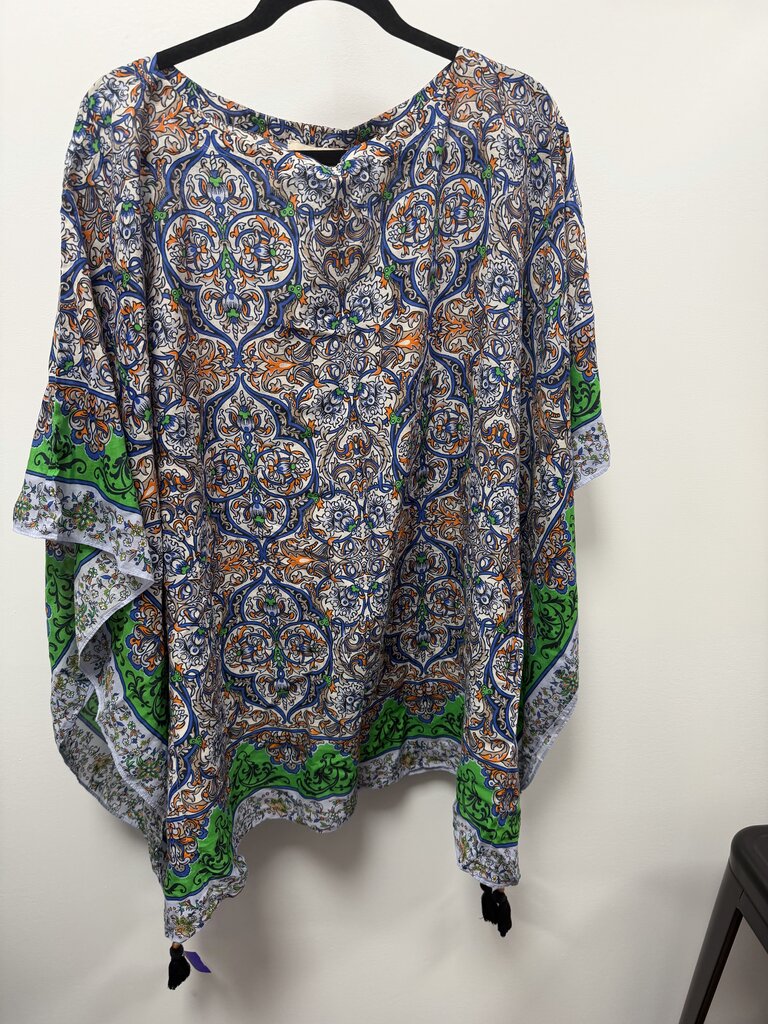 MD/LG Beach Tunic Cover up Caftan Sz M/L Cotton Silk