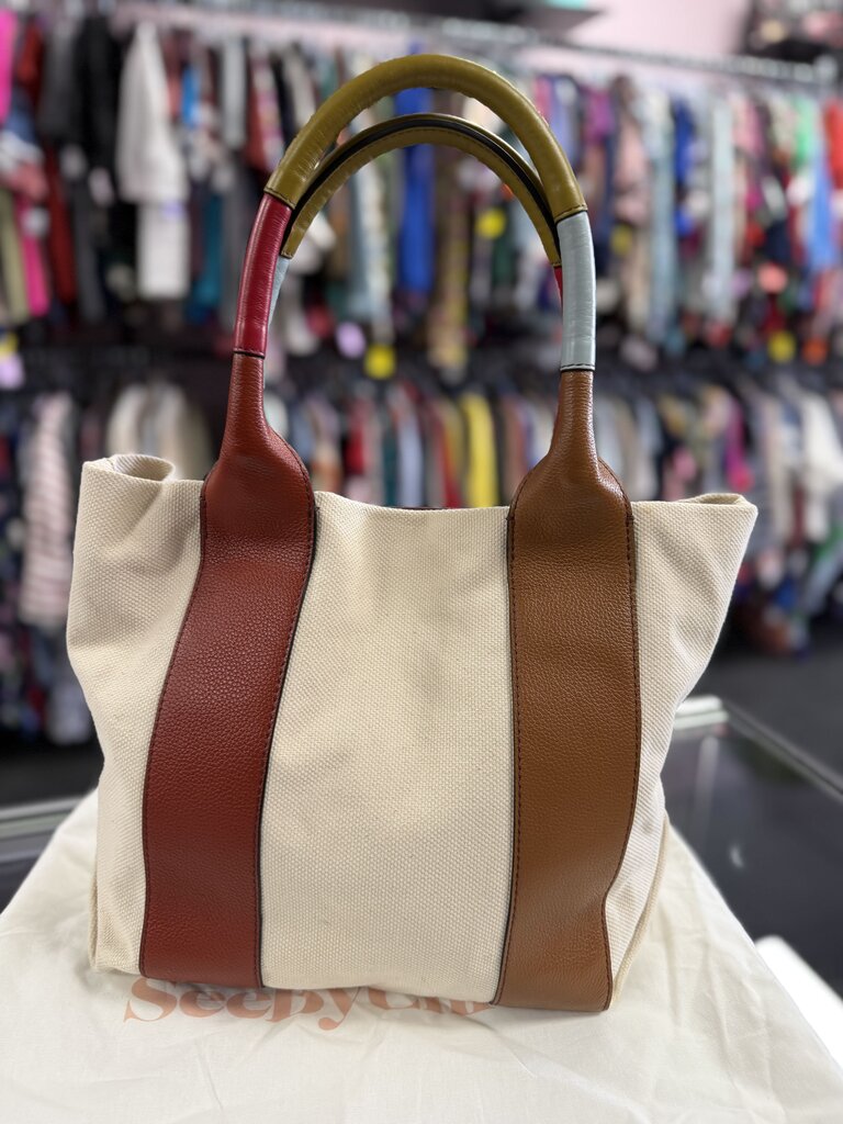 See by Chloe Laetizia Canvas & Leather Tote Bag