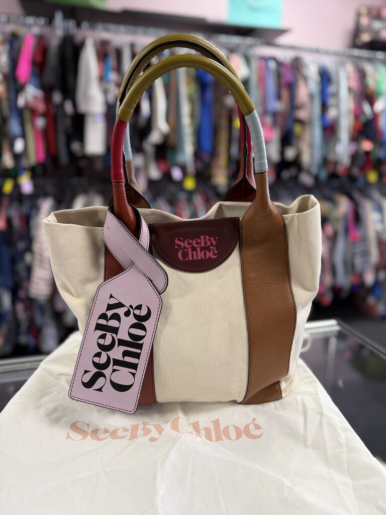 See by Chloe Laetizia Canvas & Leather Tote Bag