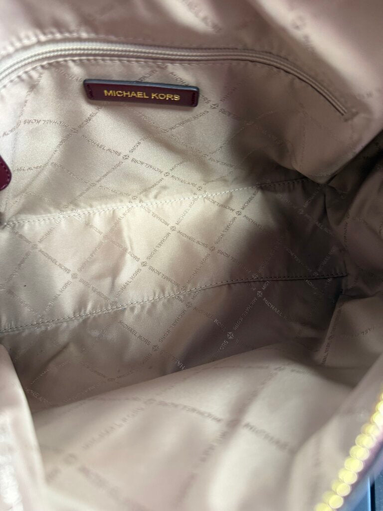 Michael Kors Jet Set Travel Medium Jacquard Logo Duffle Priced for Missing Long Strap