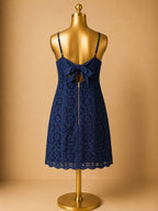 12 Lilly Pulitzer Shelli Mini Eyelet Navy Spaghetti Strap Dress