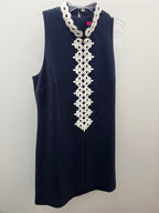 XL Lilly Pulitzer Callista White Embroitdery Neckline Shift Sleeveless Dress
